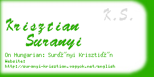 krisztian suranyi business card